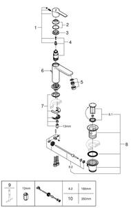 GROHE 32109GL1 - Umyvadlová baterie LINEARE zlatá