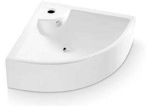 Bathco 0043 - Rohové závěsné umyvadlo OPORTO 64,5x47 cm porcelán/bílá