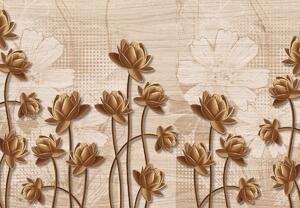 Fototapeta - Abstrakce květin (245x170 cm)