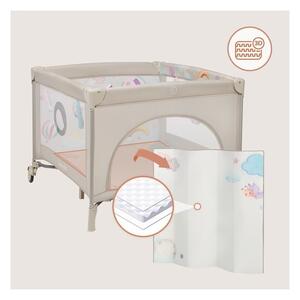 Lionelo - Hrací ohrádka MILLE PLUS Grey Beige