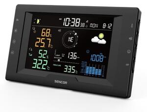 Sencor- Prof. meteostanice s barevným LCD displejem a budíkem 5V/1xCR2032 + 3xAA