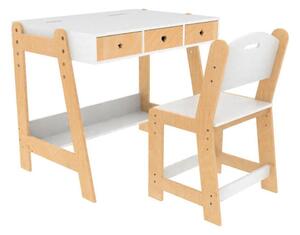 2Kids Toys - Dětský rostoucí stůl s židlí dřevo/bílá