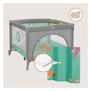 Lionelo - Hrací ohrádka MILLE PLUS Grey Green