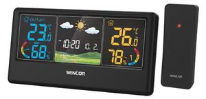 Sencor - Meteostanice s barevným LCD displejem 3xAAA + 2xAA černá