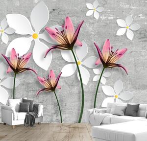 Fototapeta - Květiny 3D (245x170 cm)