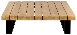 5místná zahradní rohová sedací souprava z certifikovaného akátového dřeva krémová MYKONOS