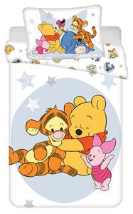 DĚTSKÉ BAVLNĚNÉ POVLEČENÍ WINNIE THE POOH 100X135 CM, 1KS 40X60 CM VZOROVANÉ