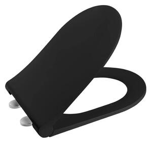Sapho - Záchodové prkénko SoftClose AVVA SLIM matná černá