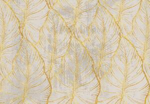 Fototapeta - Zlaté listy, světlé (245x170 cm)