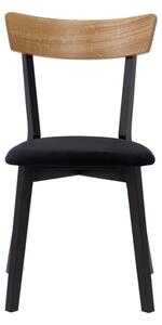 Dřevěná retro židle s černými nohami OSLO
