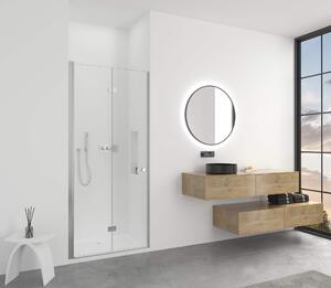 Cerano Volpe, skládací sprchové dveře 80x190 cm, 6mm čiré sklo, chromový profil, CER-CER-423297