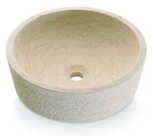 Bathco 00307 - Umyvadlo na desku DUAL pr. 40,5 cm kámen/béžová