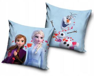 DĚTSKÁ DEKORAČNÍ POVLAK NA POLŠTÁŘ FROZEN 40X40 CM VZOROVANÁ