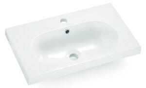 Bathco 0516 - Zápustné umyvadlo ICE 60x35 cm pryskyřice/bílá