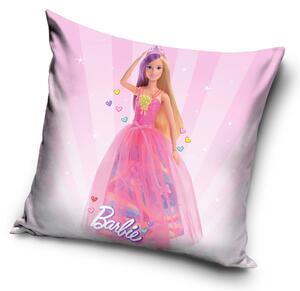DĚTSKÁ DEKORAČNÍ POVLAK NA POLŠTÁŘ BARBIE 40X40 CM VZOROVANÁ