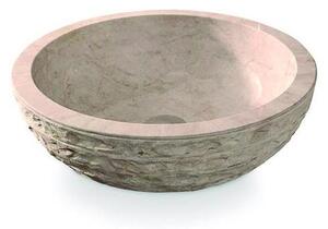 Bathco 00318 - Umyvadlo na desku PUKET pr. 45 cm kámen/béžová