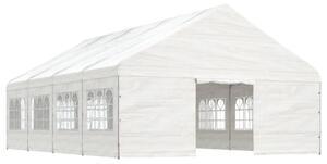 Altán se střechou bílý 8,92 x 5,88 x 3,75 m polyethylen