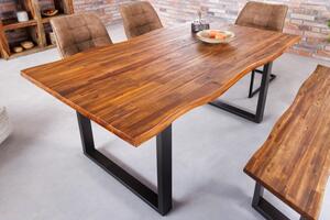 Hnědý dřevěný jídelní stůl Genesis 140 cm