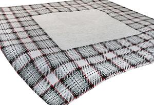 Gobelínový ubrus na stůl Tartan béžový 90x90 cm Chenille IT025 Barva Béžová Rozměry 90x90 cm