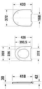 Duravit DuraVento závěsná WC sada bezokrajová