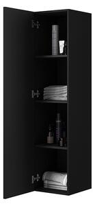 Závěsná koupelnová skříňka Nicole 140 cm - černý mat