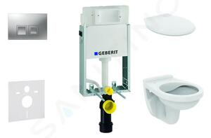 Geberit Set předstěnové instalace, klozet Alpha se sedátkem, tlačítko Delta35, matný chrom 110.100.00.1 NR6