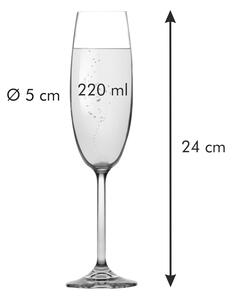 Sklenice na šampaňské CHARLIE 220 ml