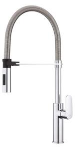 Paffoni - Dřezová baterie s vytahovací sprškou CANDY 52,5 cm lesklý chrom