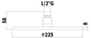 Paffoni - Hlavová sprcha pr. 22,5 cm MASTER černá