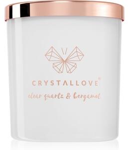 Crystallove Crystalized Scented Candle Clear Quartz & Bergamot vonná svíčka 220 g