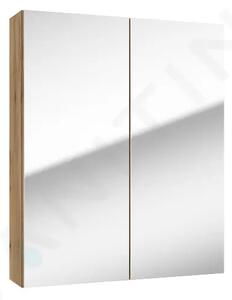 Kielle Zrcadlová skříňka, 60x73x15 cm, zlatý dub 50118601