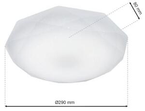 Stropní LED svítidlo Hex, 1x LED 12w, 4000k, (fi 29 cm), w