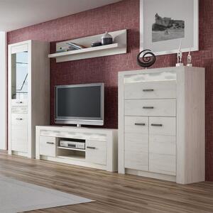 Obývací stěna INDIANAPOLIS k | sestava C | 269 cm | kraft bílý