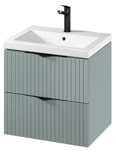 Cersanit S801-544 -Závěsná koupelnová skříňka s umyvadlem TIRSO 60x45 cm mintová