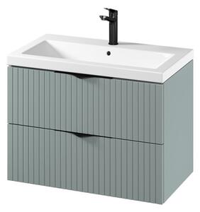 Cersanit S801-540 -Závěsná koupelnová skříňka s umyvadlem TIRSO 80x45 cm mintová