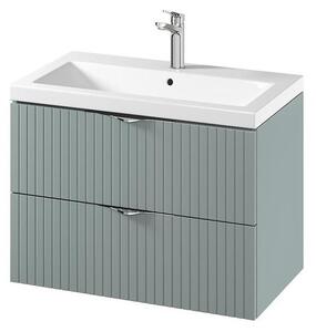Cersanit S801-540 -Závěsná koupelnová skříňka s umyvadlem TIRSO 80x45 cm mintová