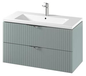 Cersanit S801-546 - Závěsná koupel. skříňka s umyvadlem TIRSO 100x45 cm mintová