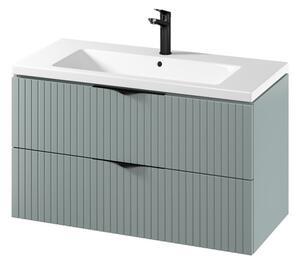 Cersanit S801-546 - Závěsná koupel. skříňka s umyvadlem TIRSO 100x45 cm mintová