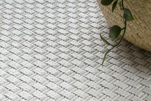 Dywany Łuszczów Kusový koberec Timo 6272 White kruh – na ven i na doma Rozměry koberců: 120x120 (průměr) kruh