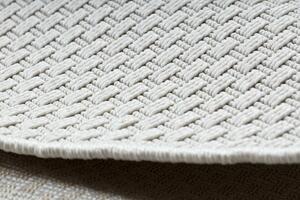Dywany Łuszczów Kusový koberec Timo 6272 White kruh – na ven i na doma ROZMĚR: 150x150 (průměr) kruh