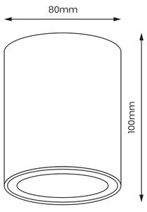 Stropní svítidlo Bima Round, 1x bílé kovové stínítko