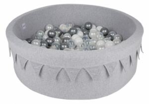 Suchý Bazének s míčky kulatý Boho 30x110 cm + 300 míčků - různé barvy (Bazén kulatý s kuličkami 30x110 cm + 200 kuliček)