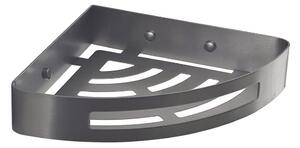 Gedy - Rohová police do sprchy SMART 21x4,5 cm metalicky šedá