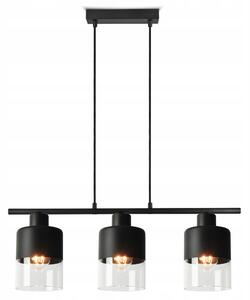 Závěsné Stropní Svítidlo Lustr Dual Glass 568-BZR3 LED E27 Black Edition