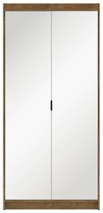 Šatní skříň ELENA 2D + zrcadla | 89,7 cm | dub lefkas