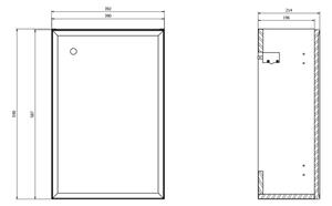 Cersanit S801-570 -Závěsná koupelnová skříňka s umyvadlem MILLE 40x22 cm mintová