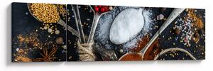 Obraz lžic s kořením (170x50 cm)