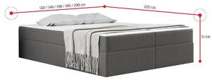 Čalouněná postel SANA, 180x200, soro 60