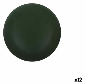 Plochá Mísa Alfares Tmavě zelená ø 33 x 2 cm Matný (12 kusů)