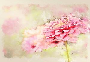 Fototapeta - Malovaná květina (245x170 cm)